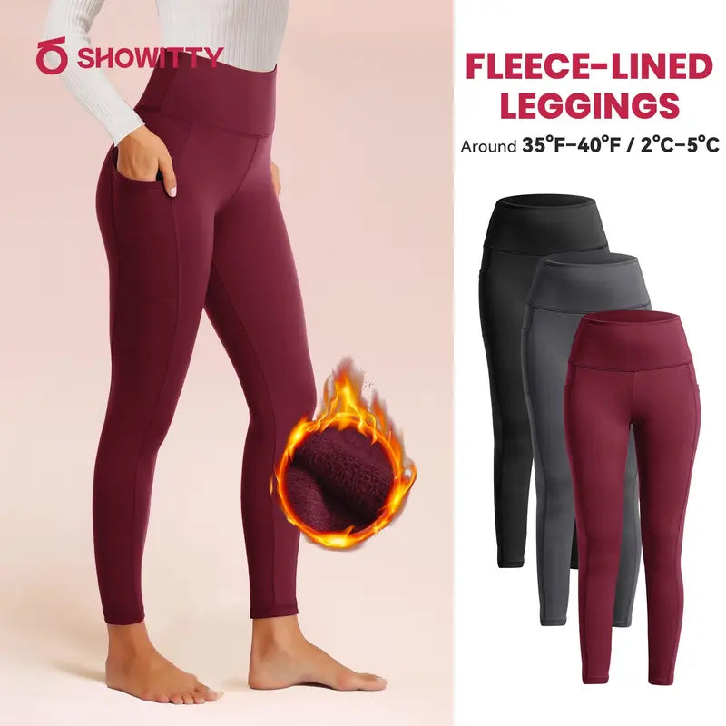 Fleece Leggings, 2 per Pack