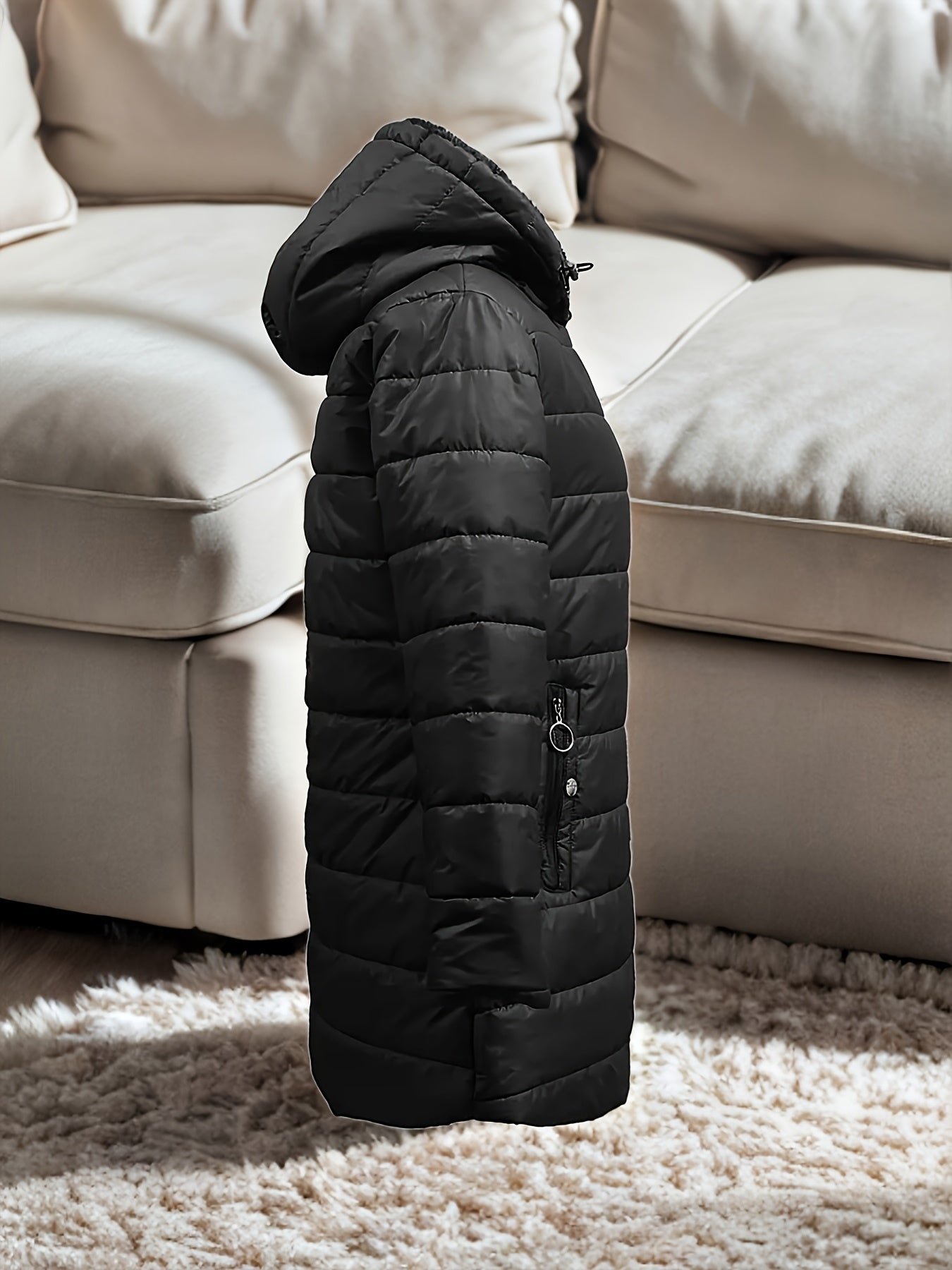 Fleece-Lined Hooded Jacket