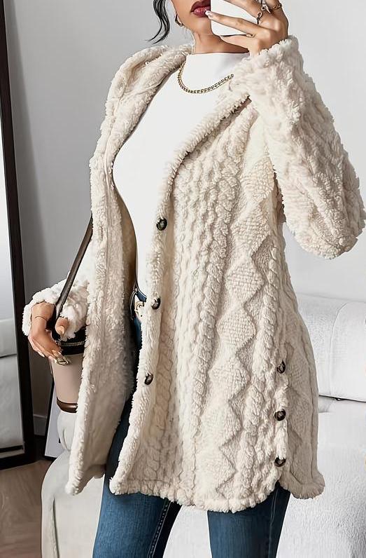 Women's Fuzzy Hooded Jacket