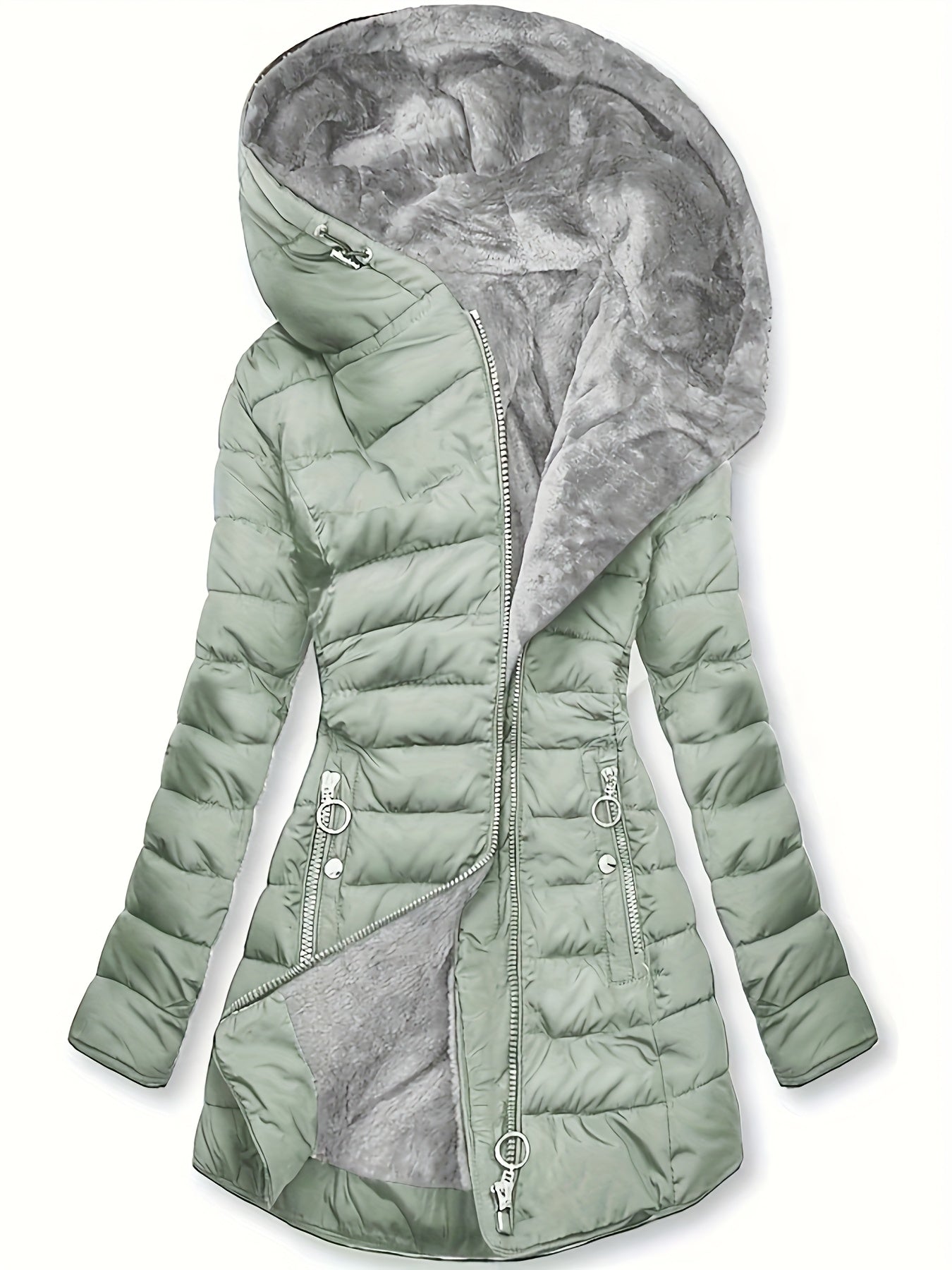 Fleece-Lined Hooded Jacket