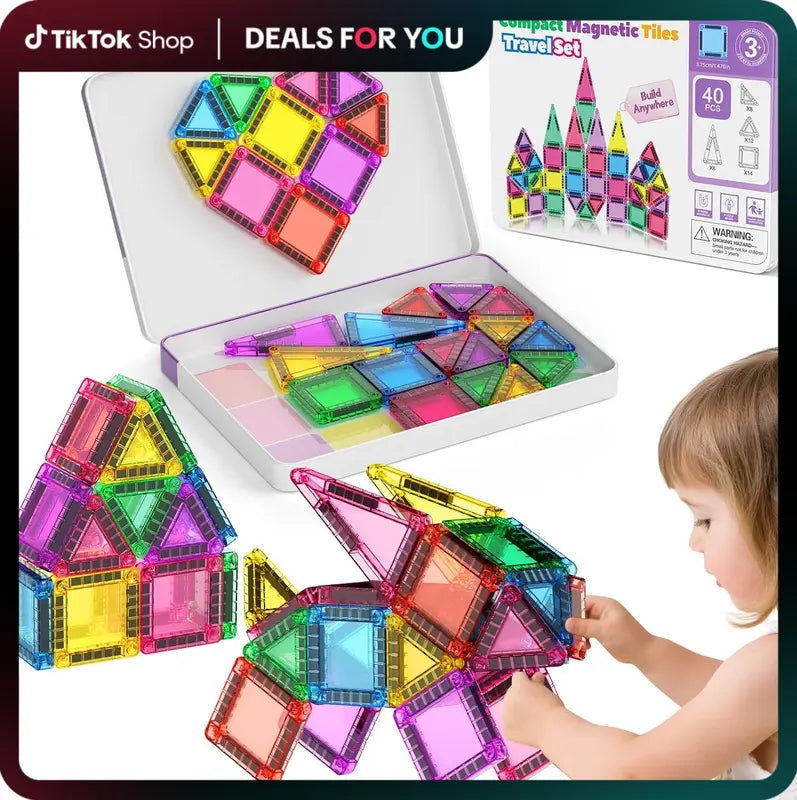 Mini Magnetic Tiles Building Blocks