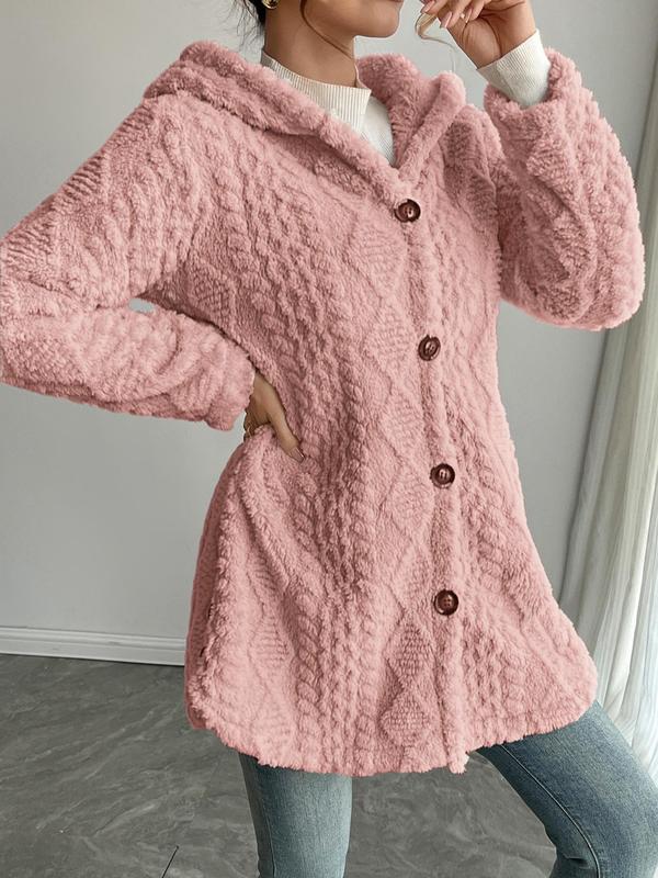 Women's Fuzzy Hooded Jacket