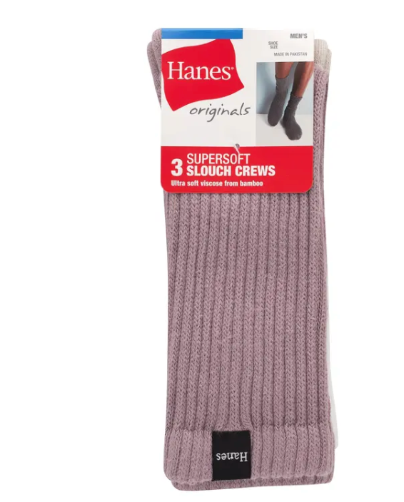 Hanes Supersoft Slouch Crew Socks