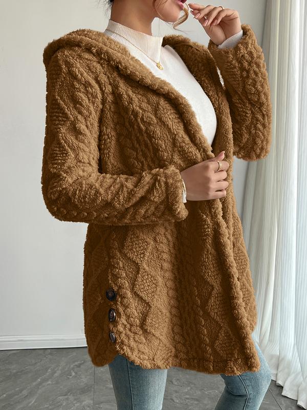 Women's Fuzzy Hooded Jacket