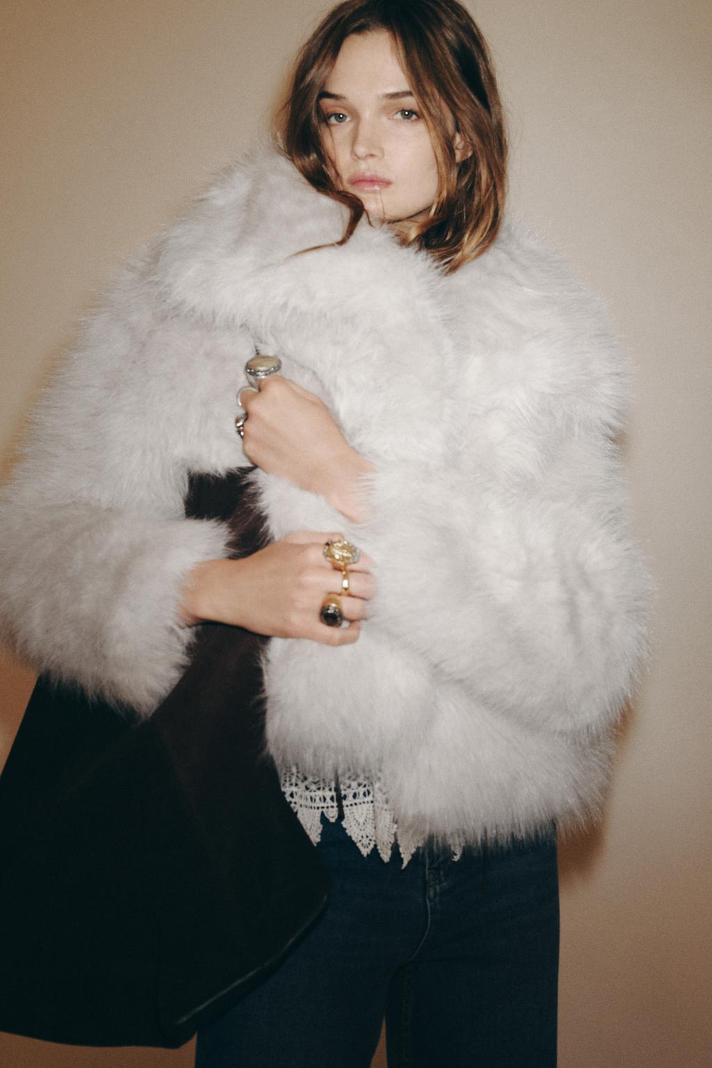 Zara fur Jacke