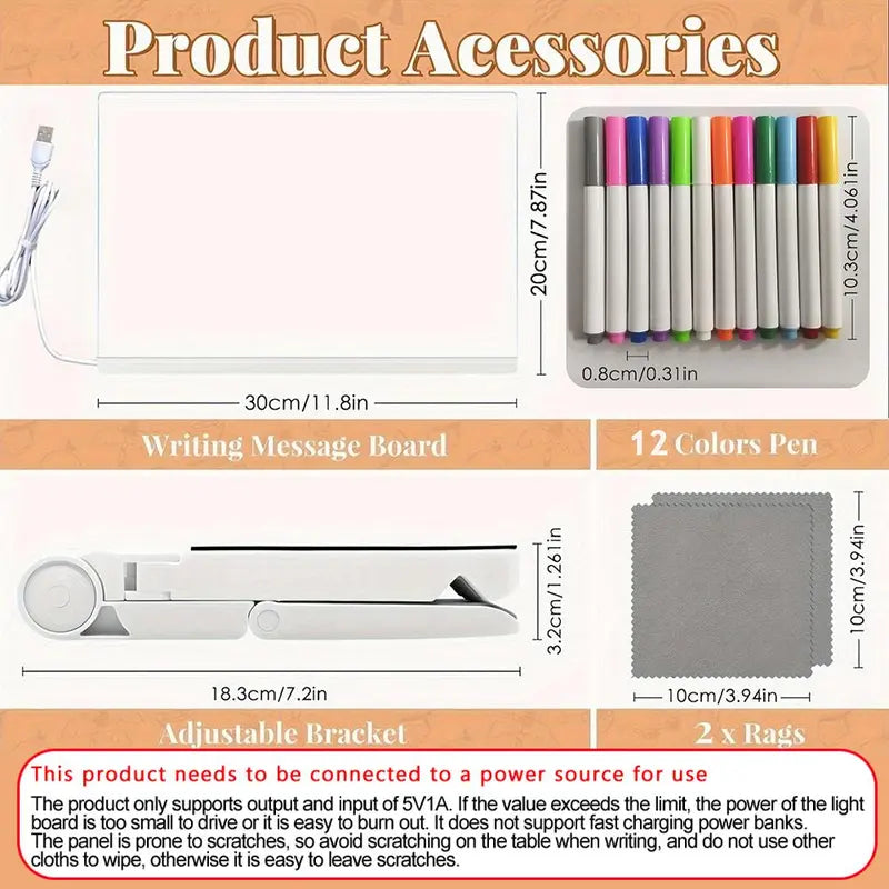 Rewritable Acrylic Message Board