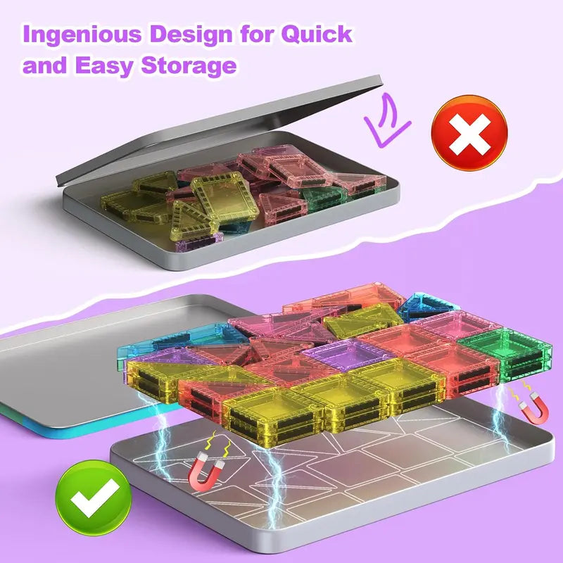 Mini Magnetic Tiles Building Blocks