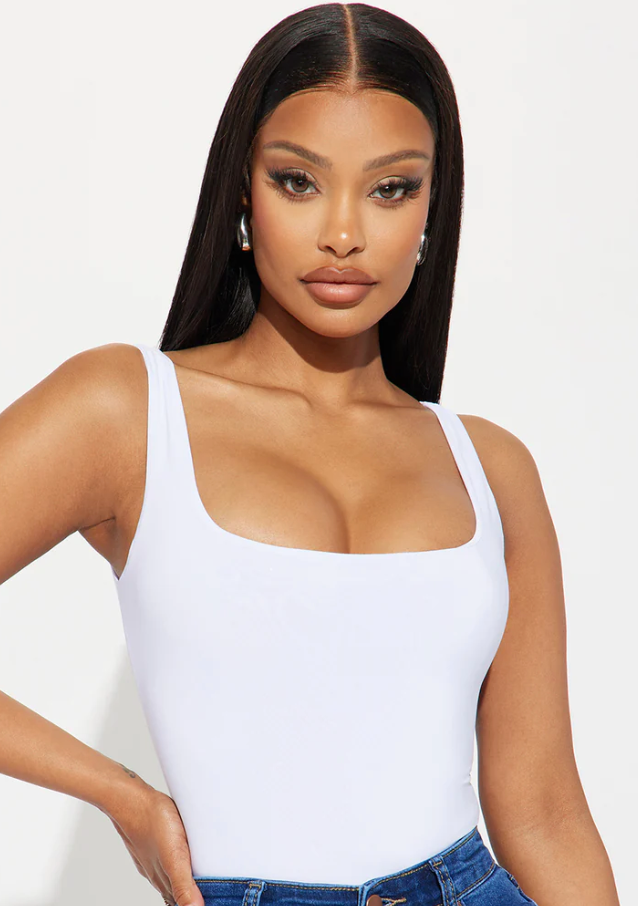 Square Neck Sleeveless Bodysuit