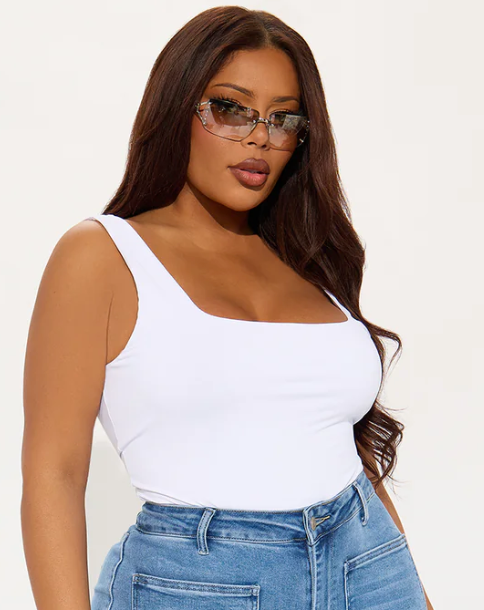 Square Neck Sleeveless Bodysuit