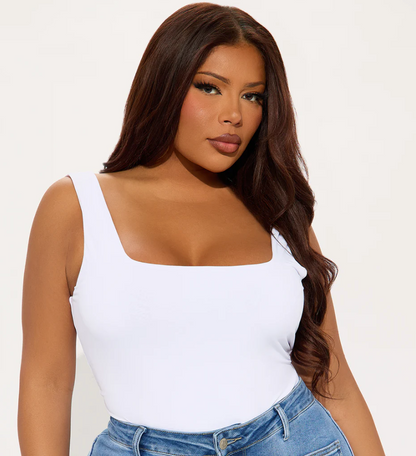 Square Neck Sleeveless Bodysuit