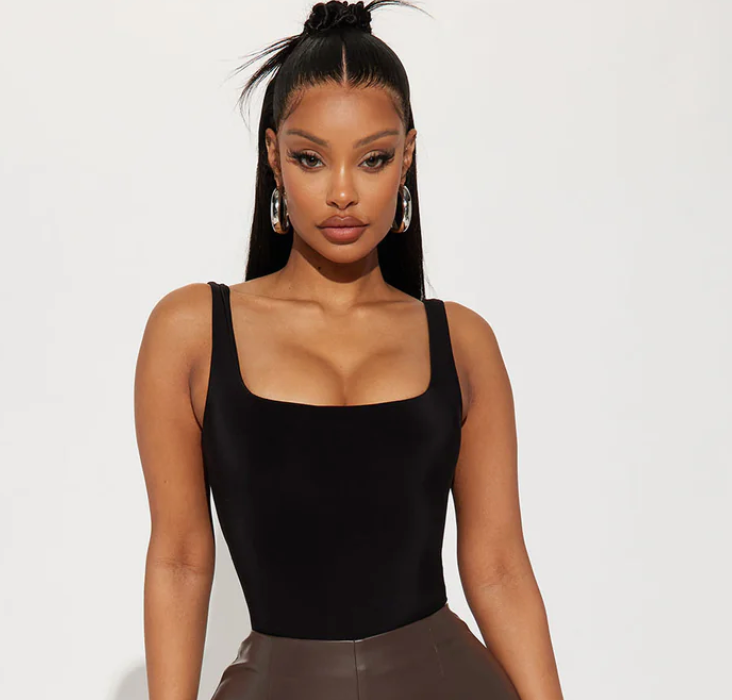 Square Neck Sleeveless Bodysuit