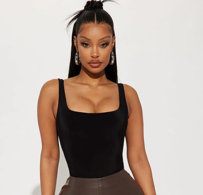 Square Neck Sleeveless Bodysuit
