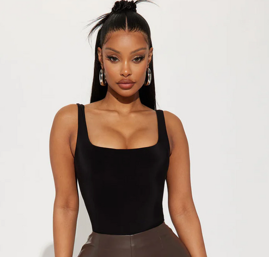 Square Neck Sleeveless Bodysuit