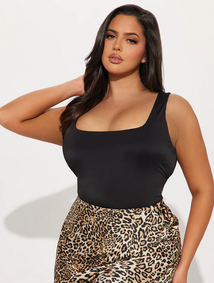 Square Neck Sleeveless Bodysuit