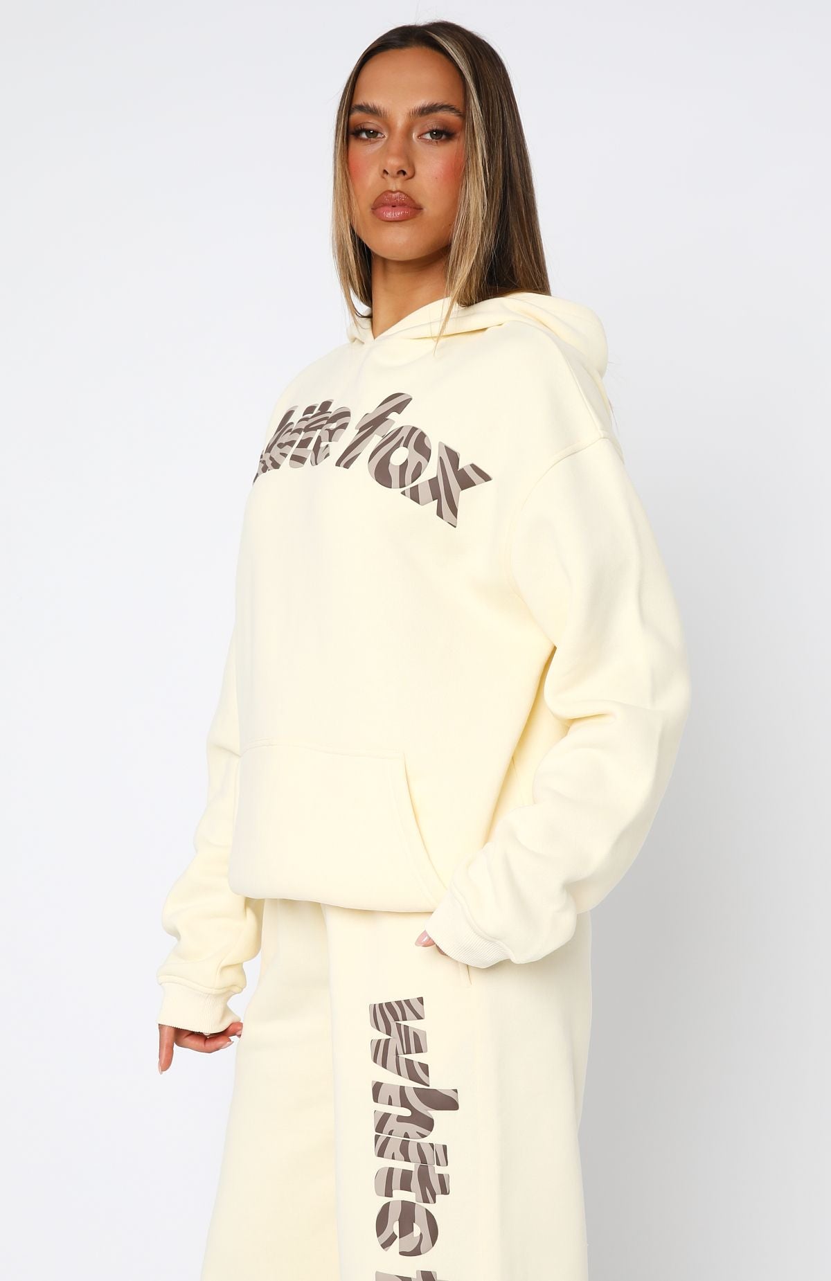 Weißer Fuchs Hoodie Zitrone 