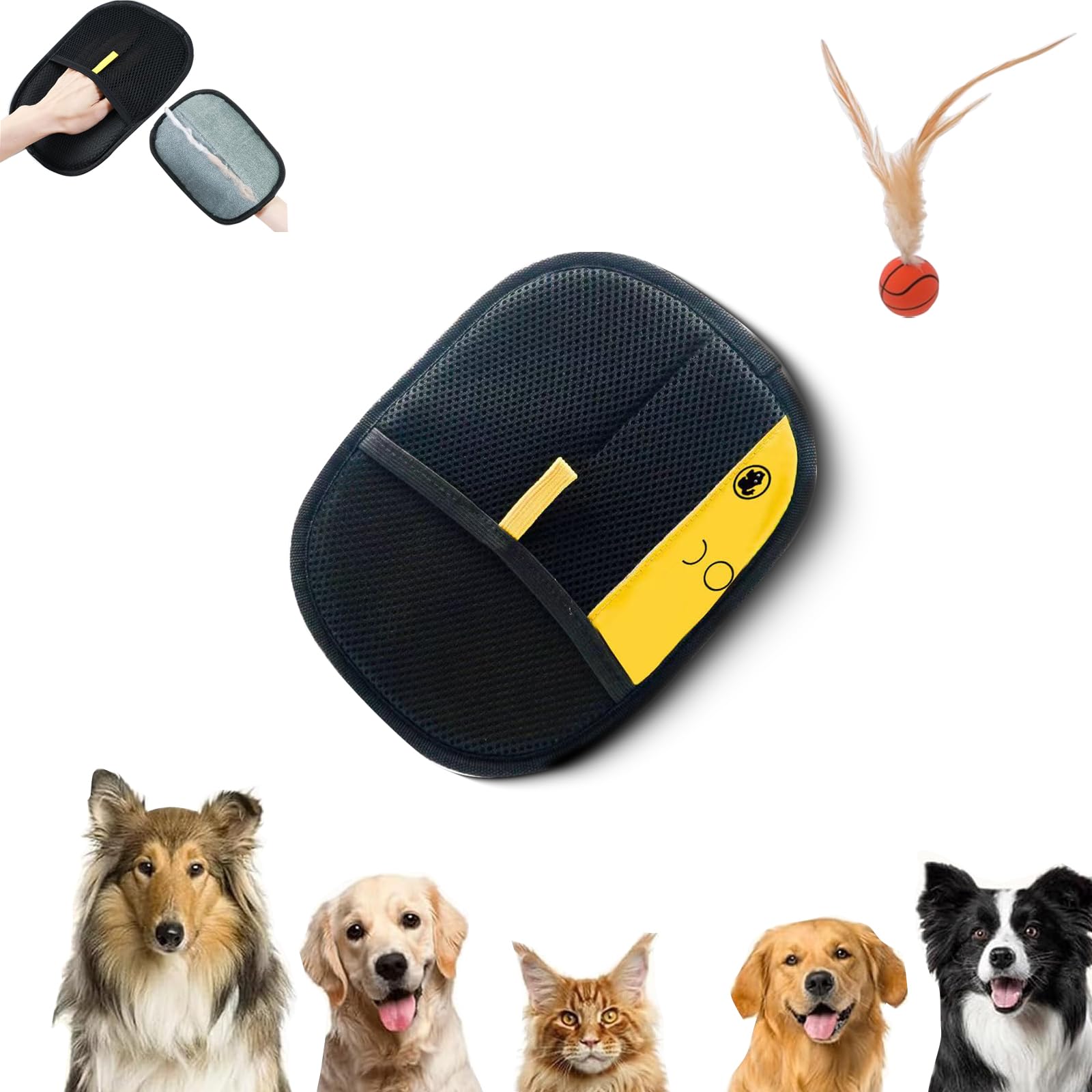 Pet hair remover hand